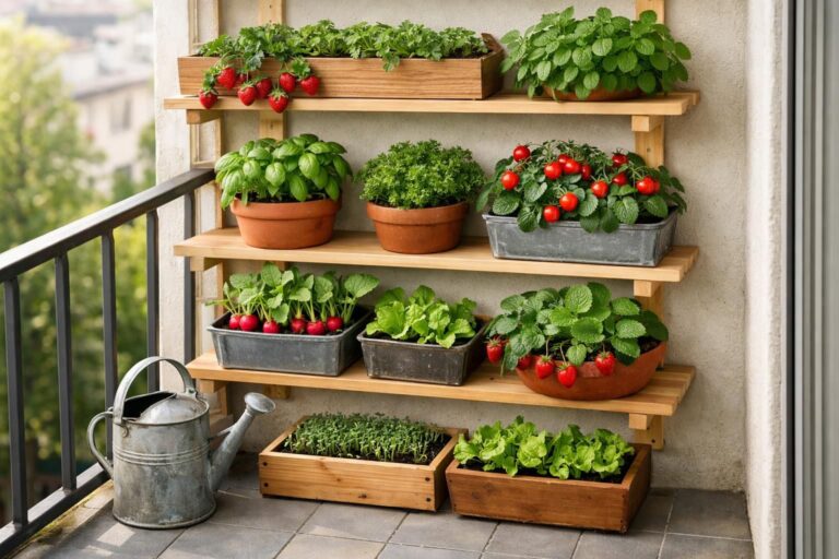 Comment créer un potager vertical sur un balcon d&rsquo;un mètre carré : choisir les variétés idéales