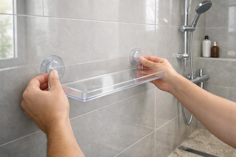 Comment installer une étagère dans une douche italienne sans percer le carrelage facilement
