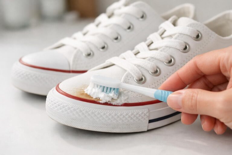 Comment nettoyer efficacement des baskets en toile blanche avec du dentifrice : astuce vérifiée