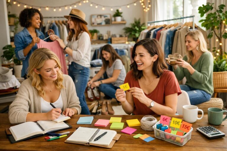 Comment organiser un vide-dressing entre copines : checklist pratique et conseils pour fixer les prix