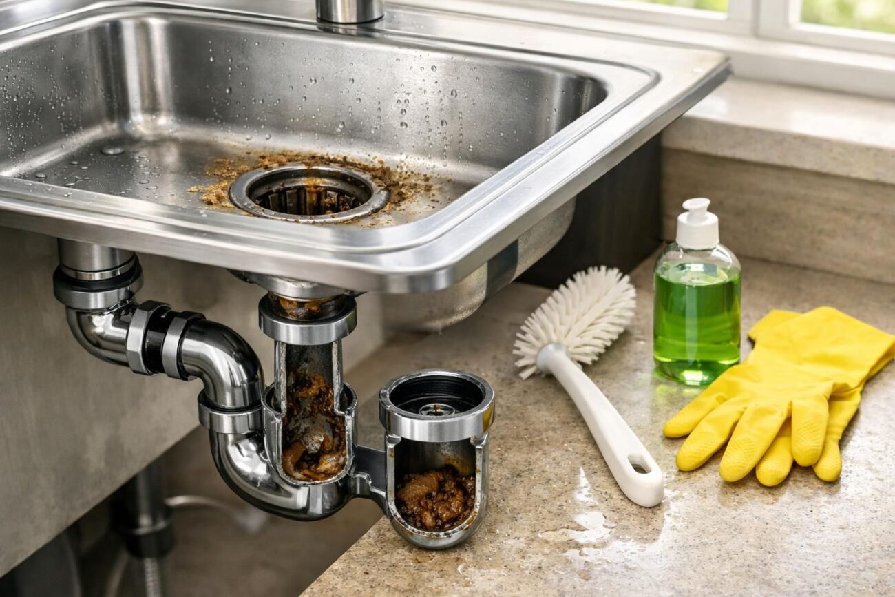 Pourquoi votre évier de cuisine dégage de mauvaises odeurs et comment nettoyer le siphon efficacement