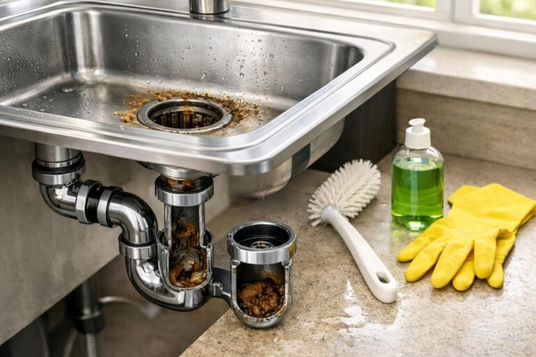 Pourquoi votre évier de cuisine dégage de mauvaises odeurs et comment nettoyer le siphon efficacement